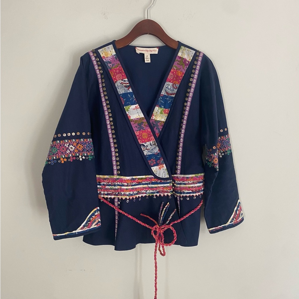 Carnation Lily Lily Rose patchwork wrap jacket size L